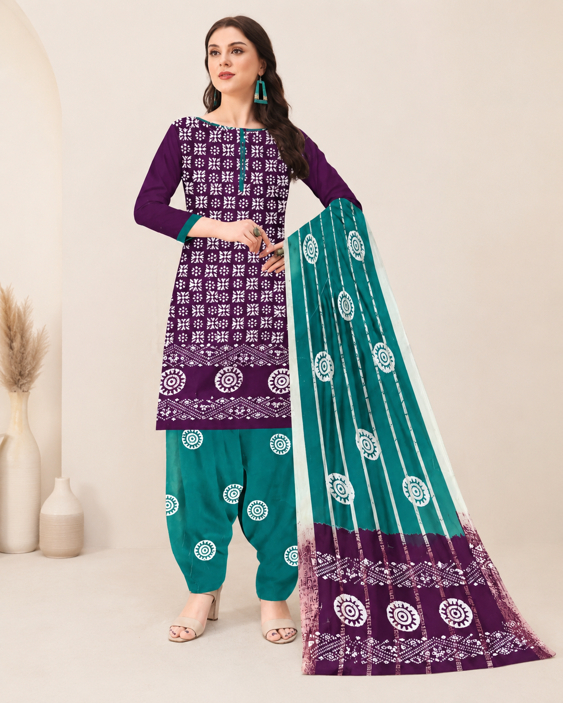 Khadi Batik 3-Piece Suit