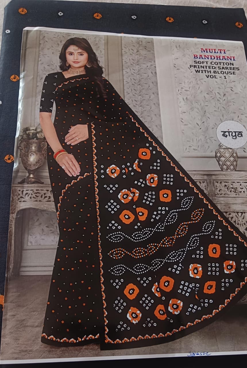 Pure Lahariya Saree black