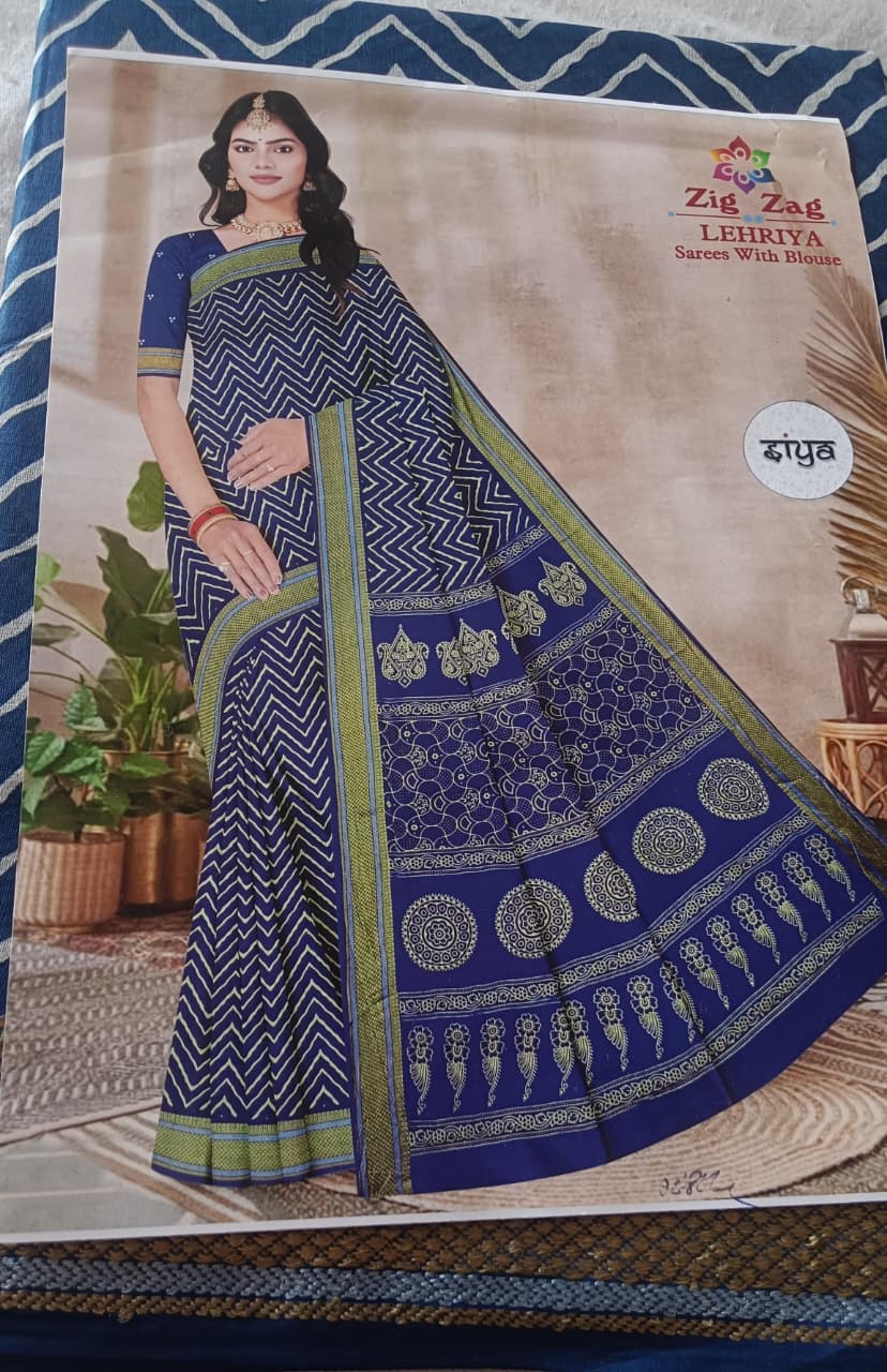 Pure Lahariya Saree blue